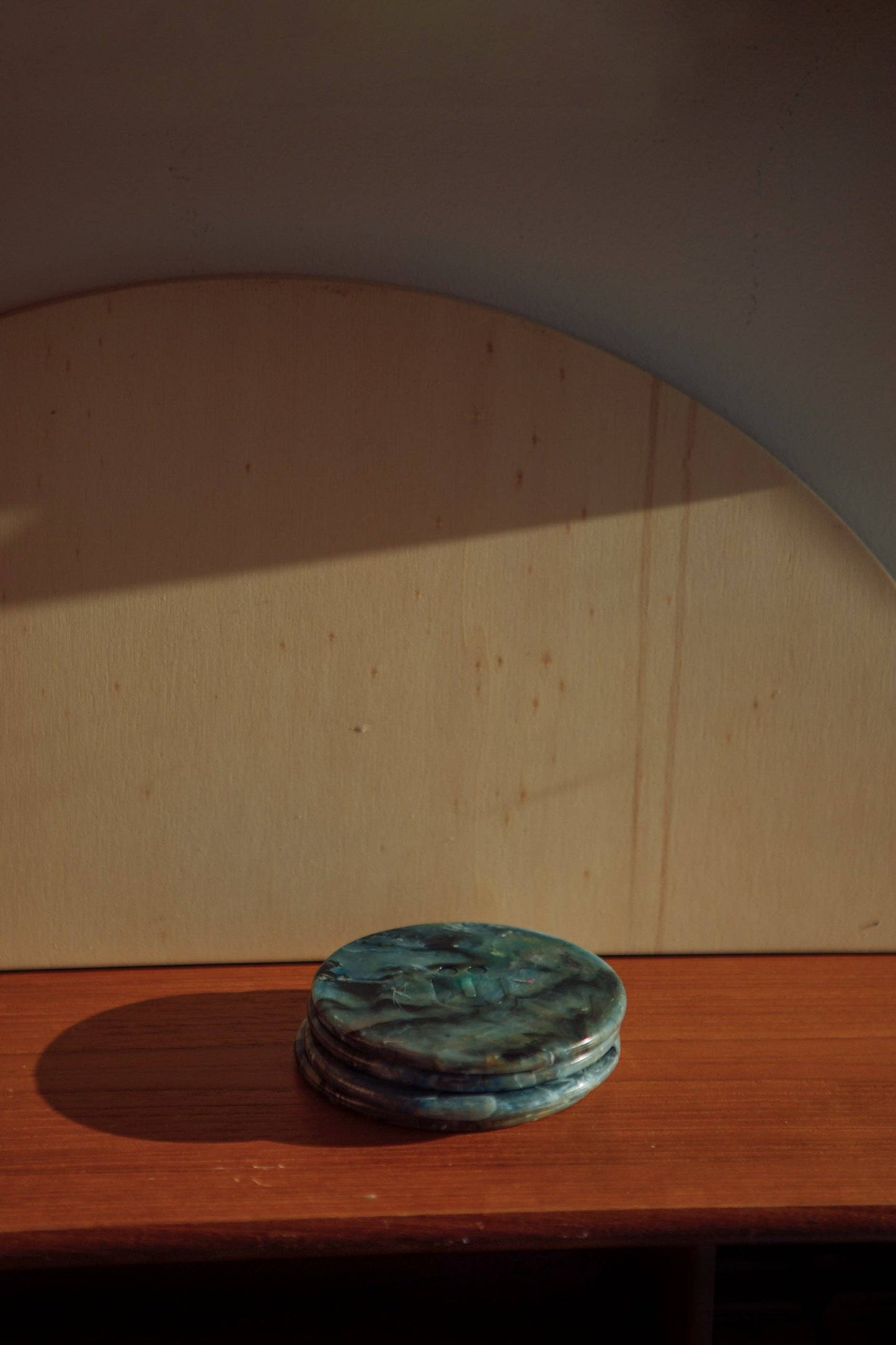 Recycled Plastic Coaster -  'Marble' - Set of 4