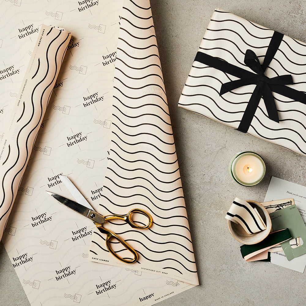 Wave & Airmail Wrapping Paper
