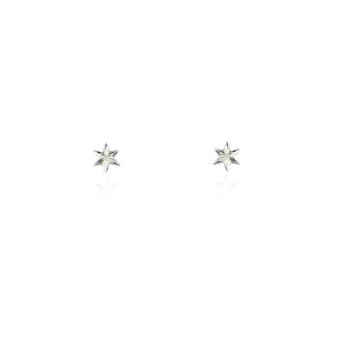 Silver Mini Star Stud Earrings